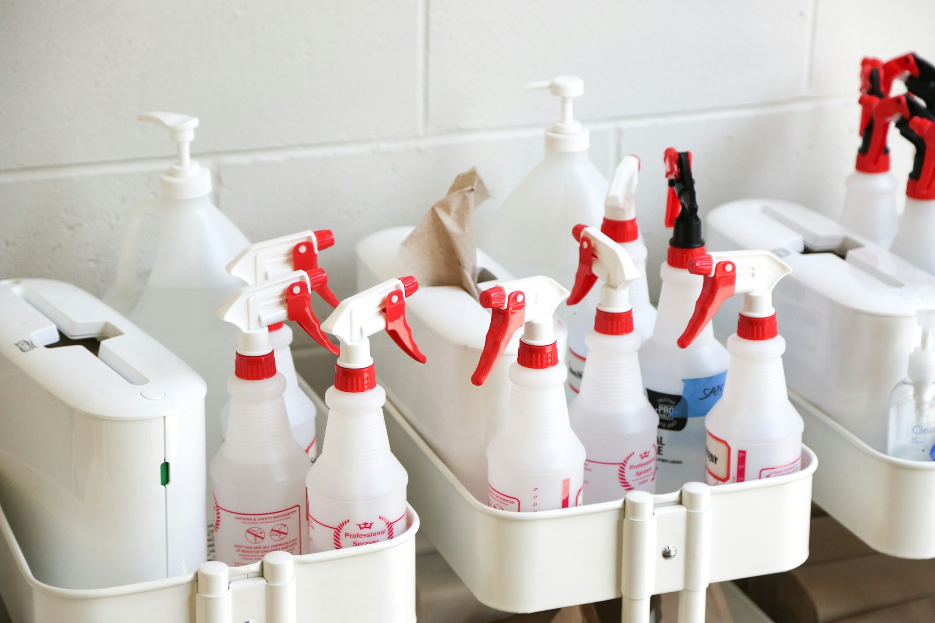 white plastic bottles on white plastic container